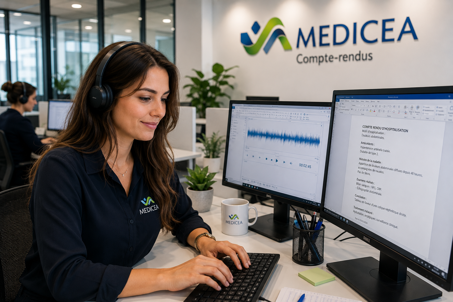Frappe de comptes-rendus médicaux